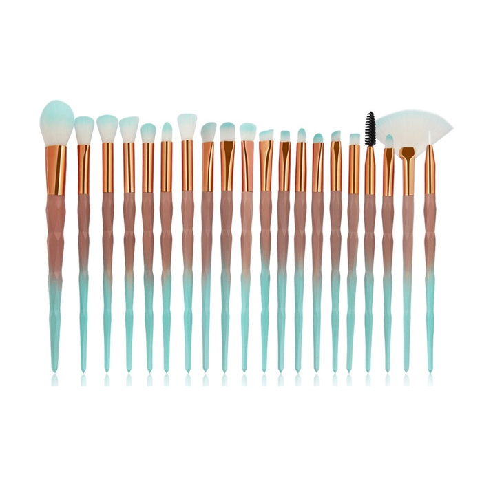 20-Piece Diamond Makeup Brush Set