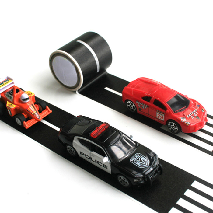 New PLAYTAPE 2 Tight Curves ROAD TAPE 4-Pack Kids Racing Cars Trains  Accessory