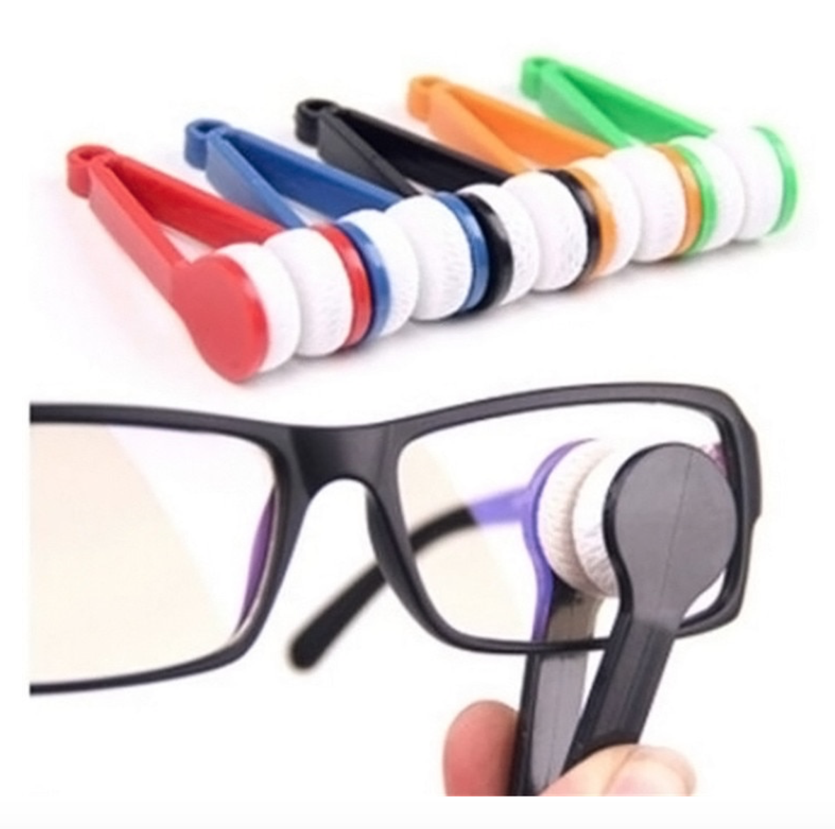 Microfiber Eyeglass Glasses Cleaner Brushes Cleaning Tool