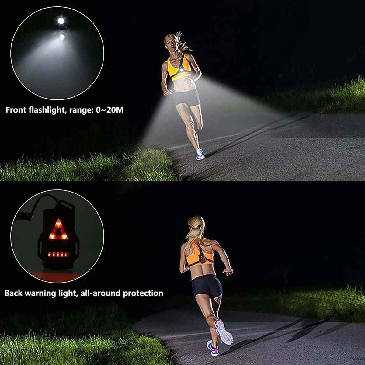 Rechargeable Waterproof Running Night LED Light