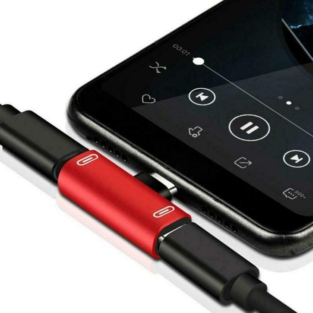 Dual Type-C USB-C Headphone Audio Charging Adapter Splitter Convertor Huawei UK